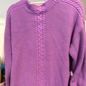 Talbots Vibrant Purple mock  Neck Sweater. Ladies xl preowned